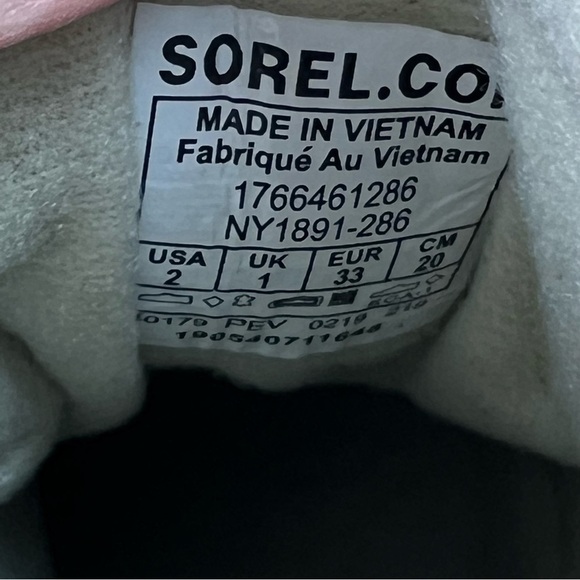 Sorel Youth Cheyanne ii Lace Leather Boots Youth Size 2 Elk (tan) Black $90 - Picture 6 of 9